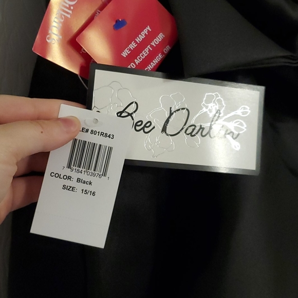 Full length black prom dress - Picture 5 of 6